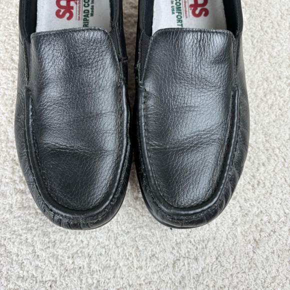 SAS Shoes Womens 9W Black Tripod Comfort Moccasin Slip On Leather Comfort Loafer - Picture 7 of 15